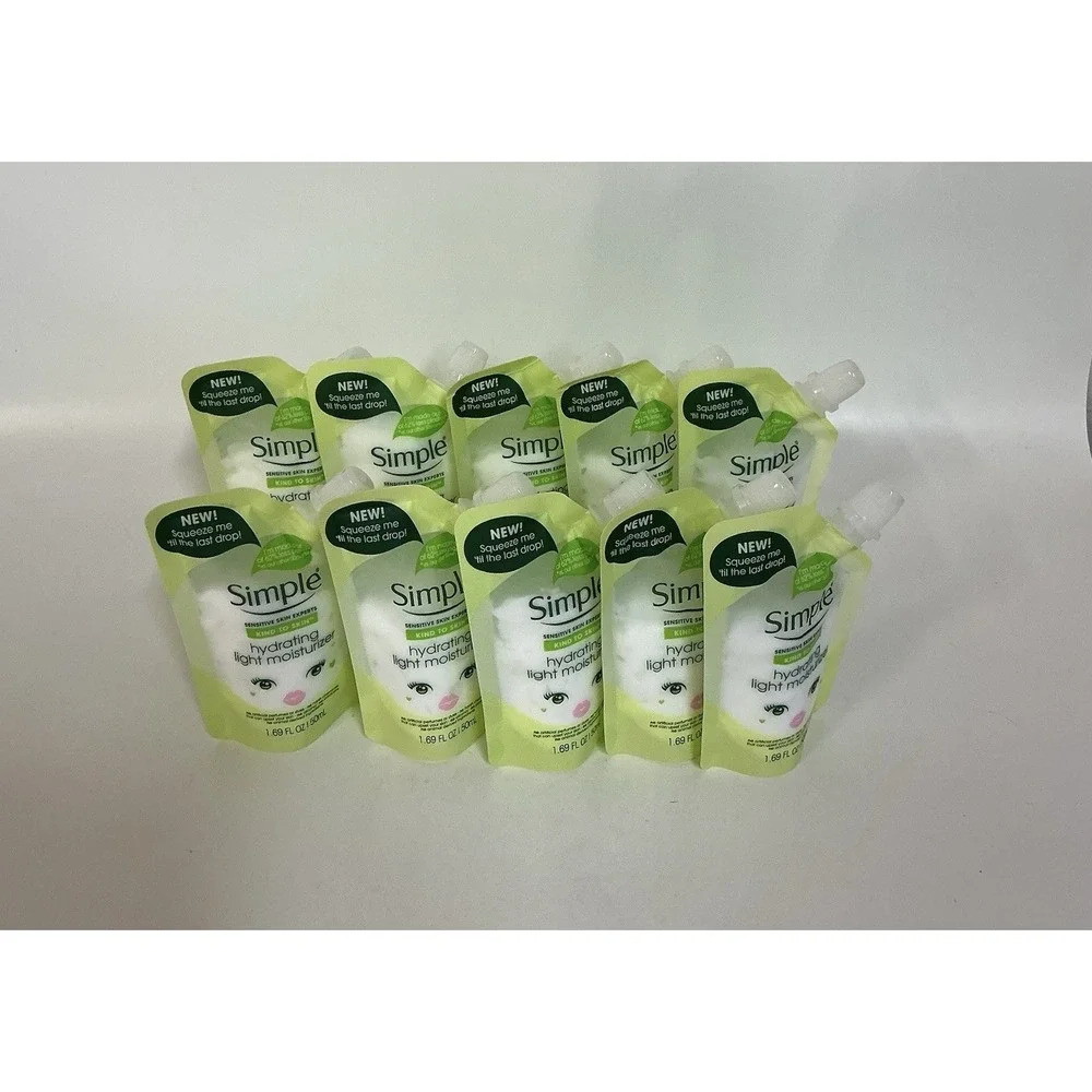 10 Pack Simple Hydrating Light Moisturizer 1.69 Oz Travel Size.    (254)